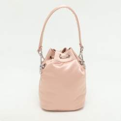 Fendi Baby Pink Nylon Mini Mon Tresor Bucket Bag
