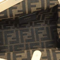 Fendi Pink/Brown Python and Leather Small First Clutch