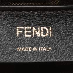 Fendi Pink/Brown Python and Leather Small First Clutch