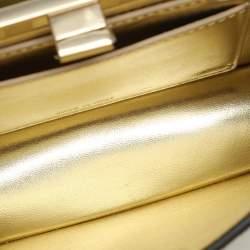 Pre Owned Fendi Green Suede Embellished Peekaboo ISeeU Petite Bag