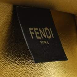 Pre Owned Fendi Green Suede Embellished Peekaboo ISeeU Petite Bag