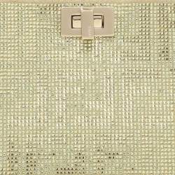 Pre Owned Fendi Green Suede Embellished Peekaboo ISeeU Petite Bag