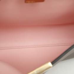 Pre Owned Fendi Etoupe Leather Small Peekaboo ISeeU Top Handle Bag