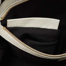 Pre Owned Fendi x Joshua Vides White/Black Leather Medium California Sky Baguette Bag