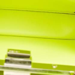 Pre Owned Fendi White Leather Small Peekaboo ISeeU Top Handle Bag