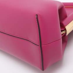 Pre Owned Fendi Burgundy Leather Fendi First Midi Shoulder Bag