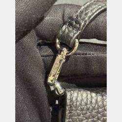 Pre Owned Fendi Black Micro Flat Baguette Cardholder With Strap