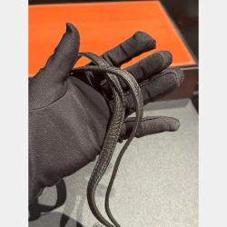 Pre Owned Fendi Black Micro Flat Baguette Cardholder With Strap