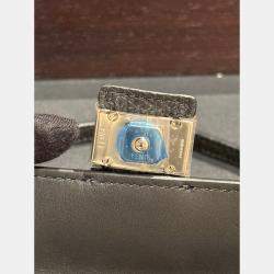 Pre Owned Fendi Black Micro Flat Baguette Cardholder With Strap