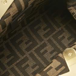 Pre Owned Fendi Light Beige Canvas Astrology Small First Shoulder Bag