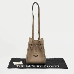 Pre Owned Fendi Grey Leather Mini Origami Tote