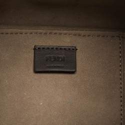 Pre Owned Fendi Grey Leather Mini Origami Tote