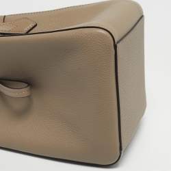 Pre Owned Fendi Grey Leather Mini Origami Tote