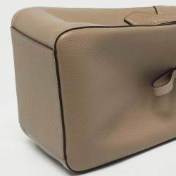 Pre Owned Fendi Grey Leather Mini Origami Tote