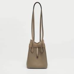 Pre Owned Fendi Grey Leather Mini Origami Tote