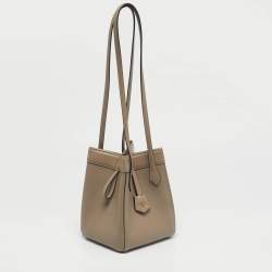 Pre Owned Fendi Grey Leather Mini Origami Tote