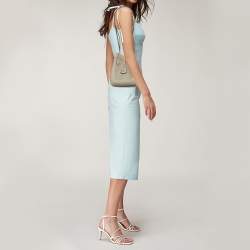 Pre Owned Fendi Grey Leather Mini Origami Tote