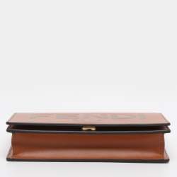 Pre Owned Fendi Brown Leather Medium Wallet On Chain