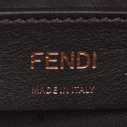 Pre Owned Fendi Brown Leather Medium Wallet On Chain