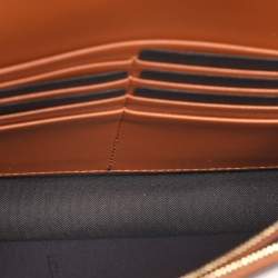 Pre Owned Fendi Brown Leather Medium Wallet On Chain