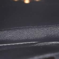 Pre Owned Fendi Blue FF Jacquard and Leather Nano Peekaboo Crossbody Bag