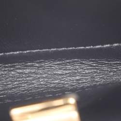 Pre Owned Fendi Blue FF Jacquard and Leather Nano Peekaboo Crossbody Bag