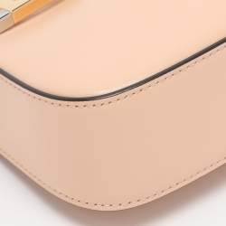 Pre Owned Fendi Light Rose Leather O'Lock Swing Shoulder Bag