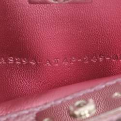 Pre Owned Fendi Purple Leather Nano Peekaboo Crossbody Bag