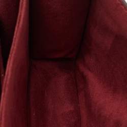 Pre Owned Fendi Dark Red/Black Python Small Scalloped Kan I Shoulder Bag