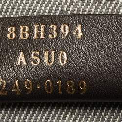 Pre Owned حقيبة يد توتس فن دي شمسي نسيج منقوش FF أزرق بحري وجلد صغيرة