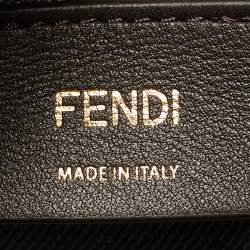 Pre Owned حقيبة يد توتس فندي شمسي نسيج منقوش FF أزرق بحري وجلد صغيرة