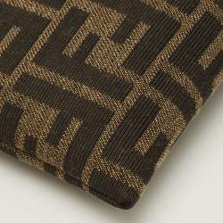 مملوكة مسبقًا Fendi Baguette Medium Tobacco Zucca Canvas Flat Pouch