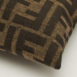 مملوكة مسبقًا Fendi Baguette Medium Tobacco Zucca Canvas Flat Pouch