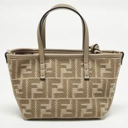 Pre Owned حقيبة فنـدي سيليريا صغيرة ذهبية جلدية رول توت