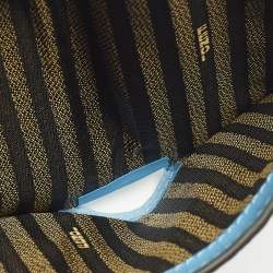 مملوكة مسبقًا Fendi F is Fendi Blue/White Vertigo Leather Bifold Wallet