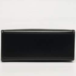 Pre Owned Fendi Sunshine Medium Black Leather Shopper Tote