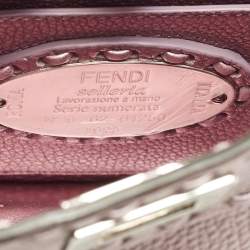 مملوكة مسبقًا حقيبة فندي يد علوية بيكابو إيسيو صغيرة جلد معدني بنفسجي