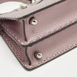 مملوكة مسبقًا حقيبة فندي يد علوية بيكابو إيسيو صغيرة جلد معدني بنفسجي