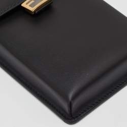 Pre Owned Fendi Black Leather Utility Pouch Tool Belt Bag