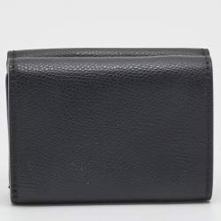 Pre Owned محفظة فندي جلد زوكا بني/أسود ثلاثية الطي "ف هو فندي"