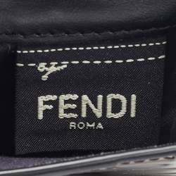 Pre Owned محفظة فندي جلد زوكا بني/أسود ثلاثية الطي "ف هو فندي"