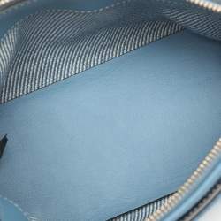 Pre Owned Fendi By The Way Mini Blue FF Jacquard Crossbody Bag