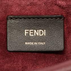 مملوكة مسبقًا Fendi Mama Baguette Drawstring Burgundy Leather Shoulder Bag