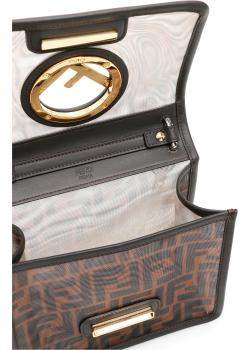 Pre Owned Fendi Brown Leather Mini Kan Bag