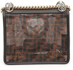 Pre Owned Fendi Brown Leather Mini Kan Bag