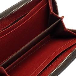 Pre Owned Fendi Multicolor Leather Mini Monster Eyes Zip Around Wallet