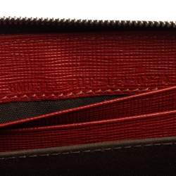 Pre Owned Fendi Multicolor Leather Mini Monster Eyes Zip Around Wallet