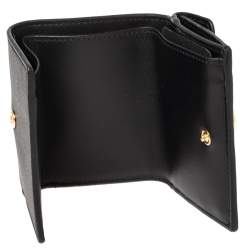 Fendi Black/Brown Zucca Leather Trifold Wallet