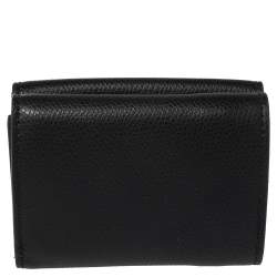 Fendi Black/Brown Zucca Leather Trifold Wallet