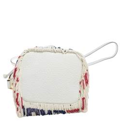 Pre Owned حقيبة باكيت فندي x فيلا مون تريزور جلد أبيض